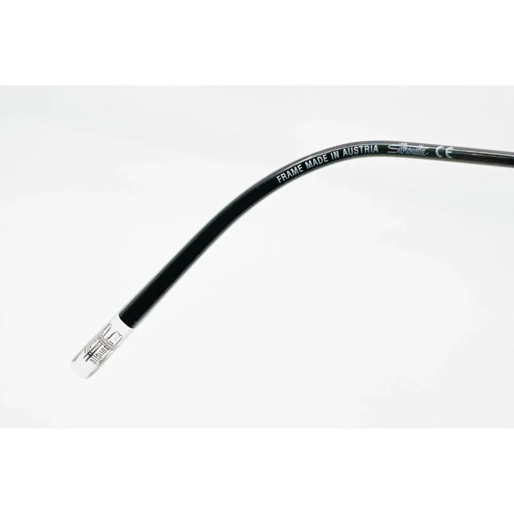 Silhouette Eyeglasses Mens Black Rimless Titan Lightweight Austria 51-17-140